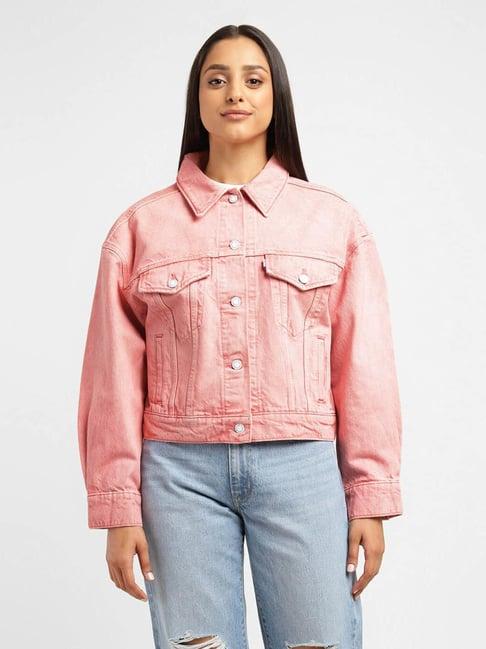 levi's peach denim jacket