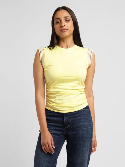 levi's yellow cotton top