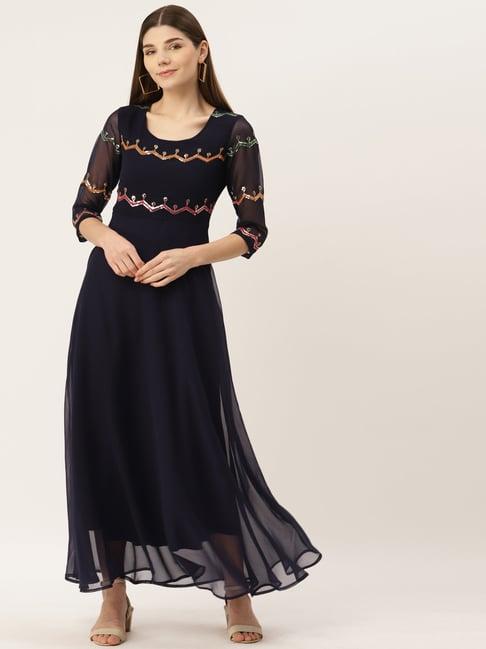 deewa black embellished gown