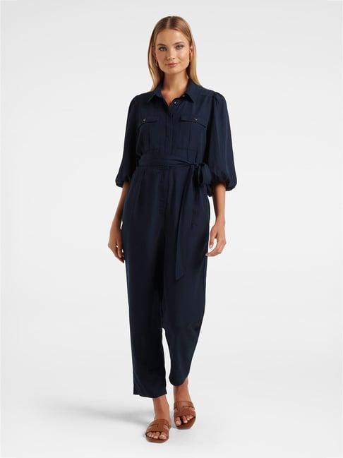 forever new navy blended jumpsuit