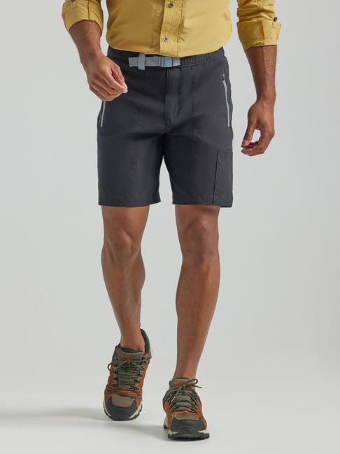 atg by wrangler black regular fit shorts