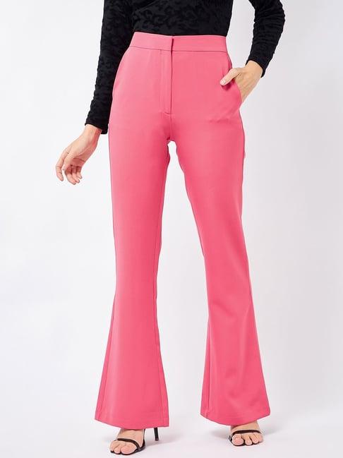 magre fuchsia regular fit trousers