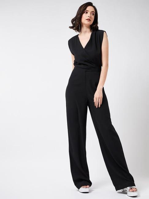 magre black regular fit jumpsuit