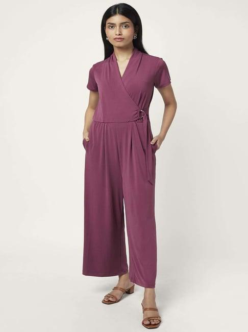 annabelle by pantaloons berry v necked jumpsuit