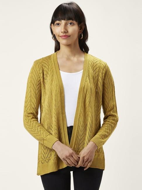 honey by pantaloons mustard self pattern shrugs