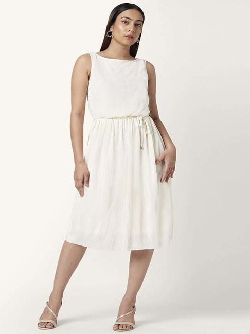 annabelle by pantaloons off-white shirt dress