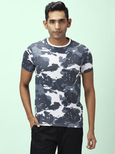 urban ranger by pantaloons white cotton slim fit printed t-shirt