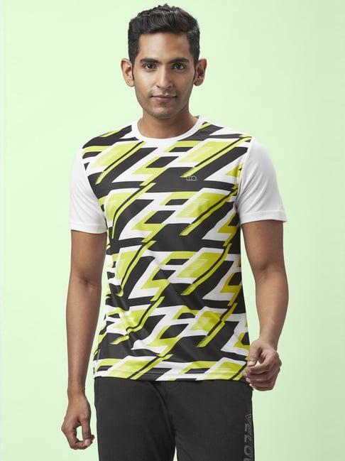 ajile by pantaloons white slim fit printed t-shirt