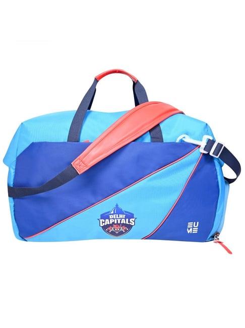 eume 33 ltrs blue delhi capitals printed large duffle bag