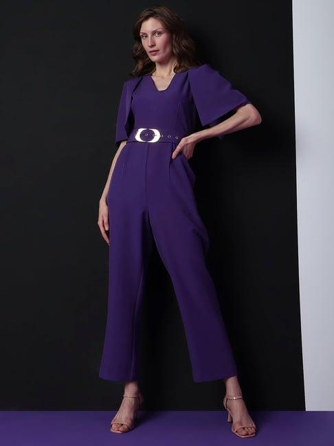 vero moda purple jumpsuit