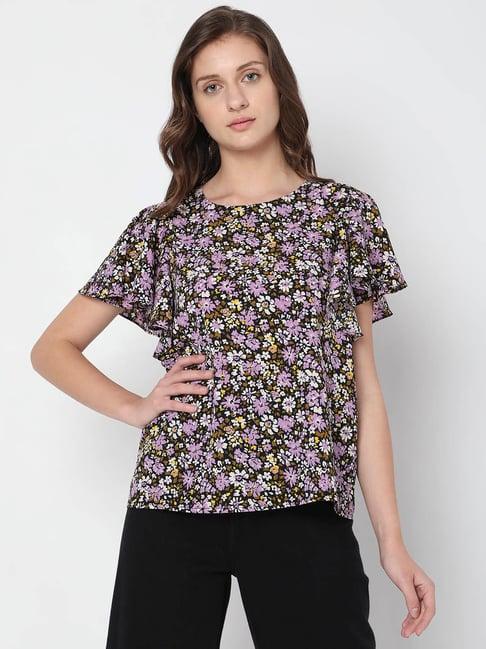 vero moda multicolor floral print top