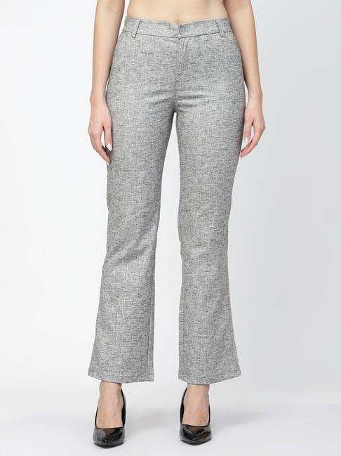 westwood grey melange relaxed fit mid rise trousers