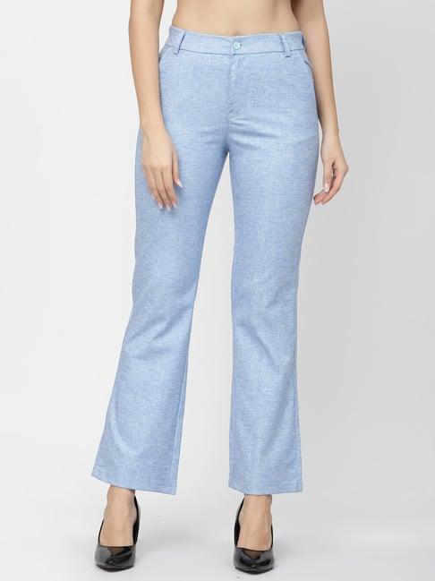 westwood blue relaxed fit mid rise trousers