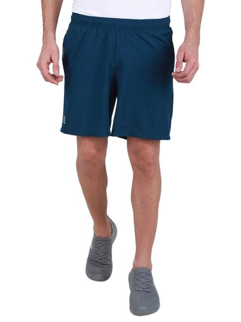 rock.it teal regular fit sports shorts