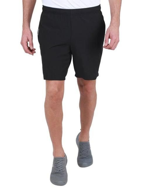 rock.it black regular fit sports shorts