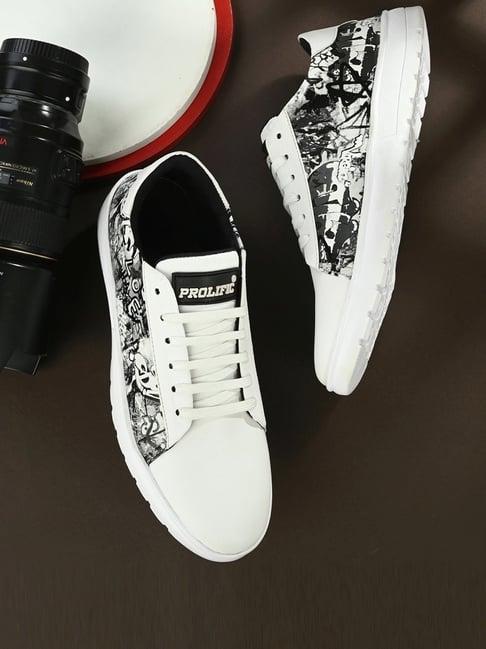 prolific men's elite white casual sneakers