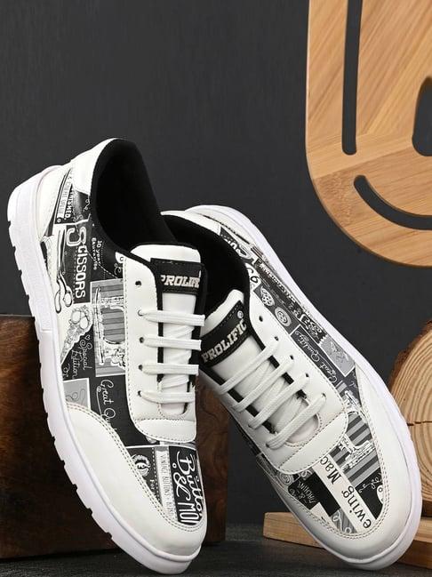 prolific men's elite white casual sneakers