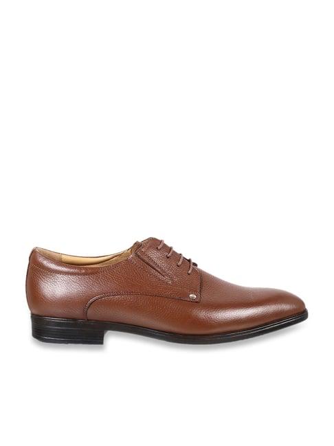 j. fontini by mochi men's tan shoe lace-up