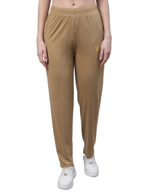 vimal jonney beige regular fit mid rise trackpants