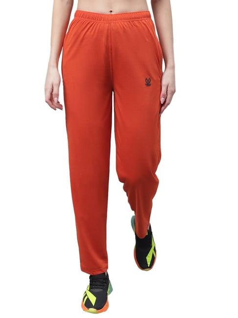 vimal jonney orange regular fit mid rise trackpants