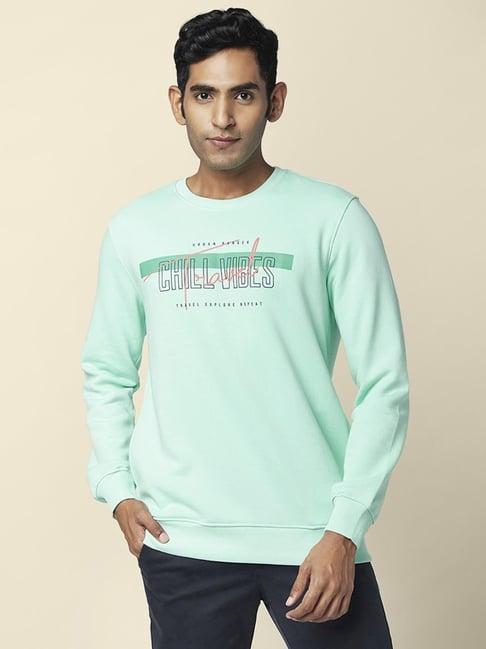 urban ranger by pantaloons green regular fit printed sweatshirt