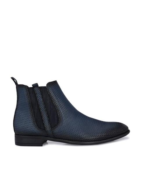 hitz men's blue chelsea boots