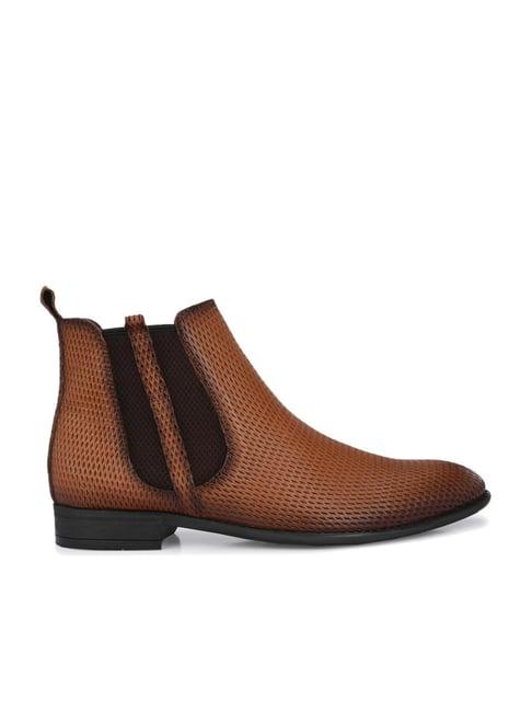 hitz men's tan chelsea boots