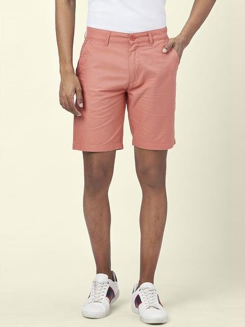 byford by pantaloons coral cotton slim fit shorts