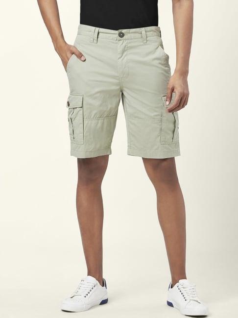 urban ranger by pantaloons pine cotton slim fit cargo shorts