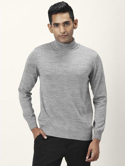 byford by pantaloons grey melange regular fit sweaters