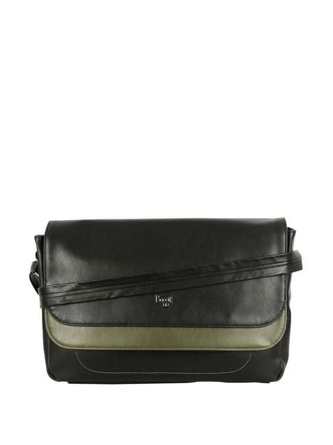 baggit black solid large cross body bag