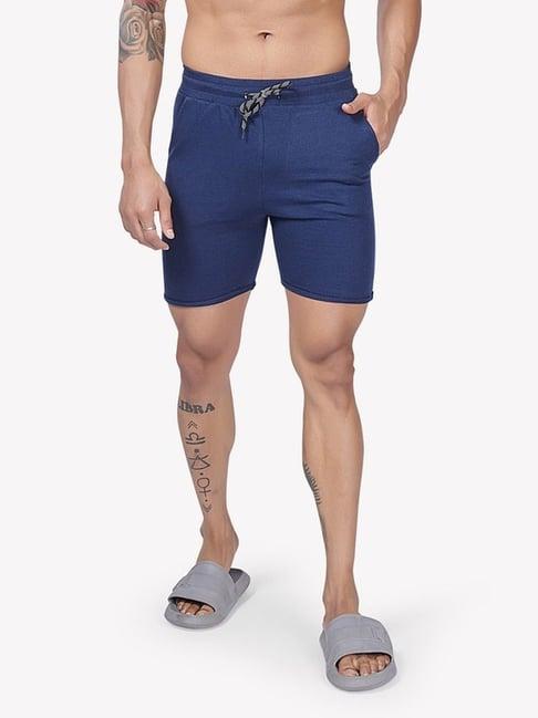 vastrado navy cotton regular fit shorts