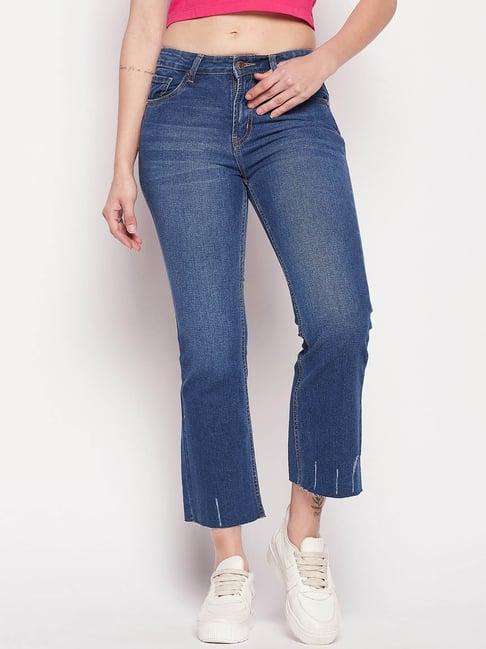 madame dark blue skinny fit mid rise jeans