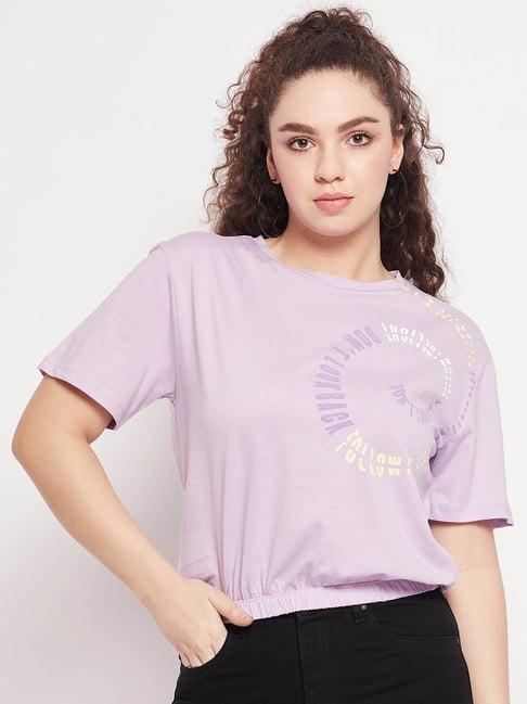 madame purple graphic print top