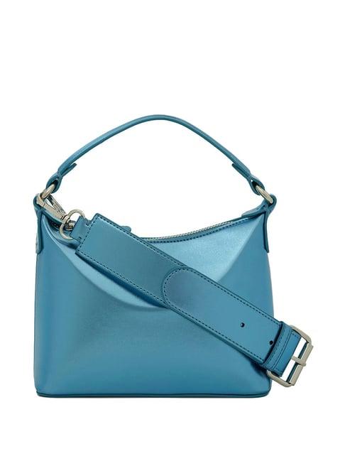 miraggio fionn blue solid small sling handbag