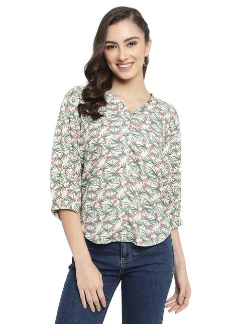 mettle off white floral print shirt