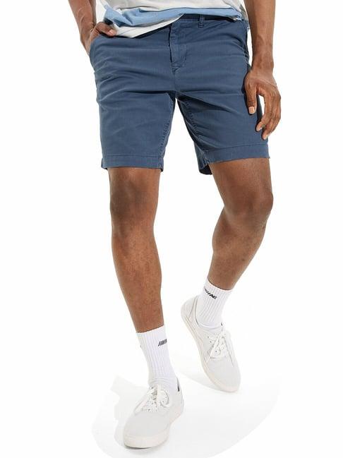 american eagle blue regular fit shorts