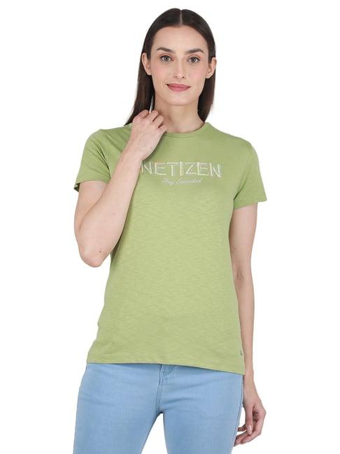 monte carlo green embroidered t-shirt