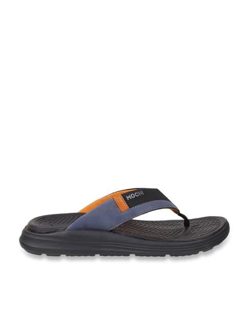 mochi men's blue flip flops