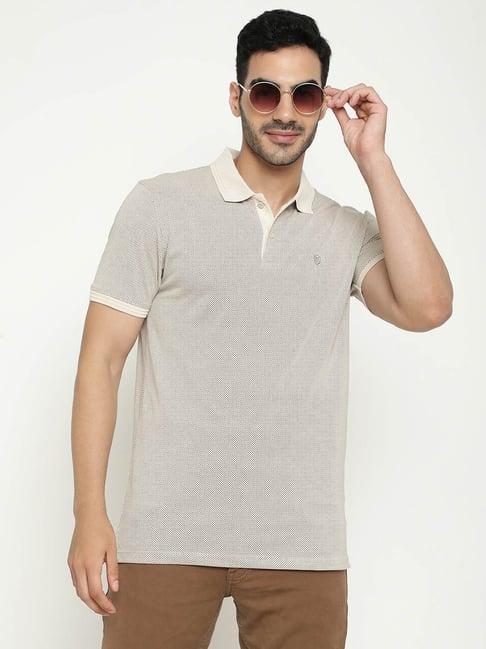 octave mastic cotton regular fit printed polo t-shirt