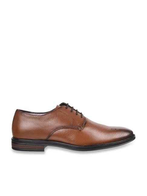 metro men's windsor tan shoe lace-up