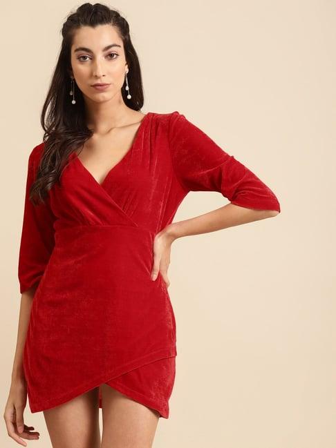 dodo & moa red wrap dress