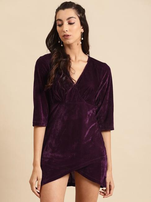 dodo & moa purple wrap dress