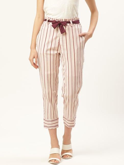 dodo & moa beige relaxed fit mid rise pants