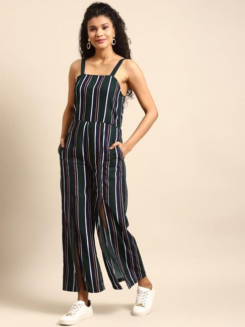 dodo & moa green striped jumpsuit