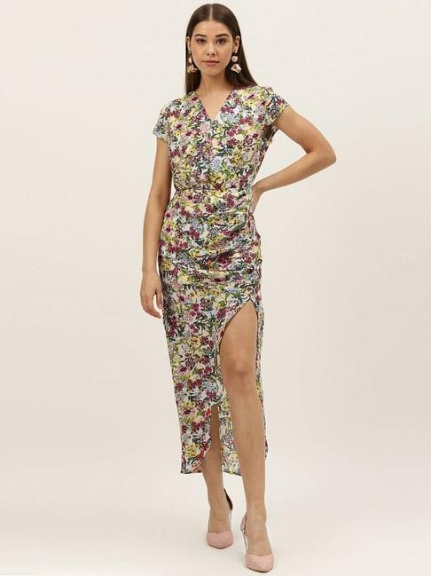 dodo & moa multicolor floral print gown