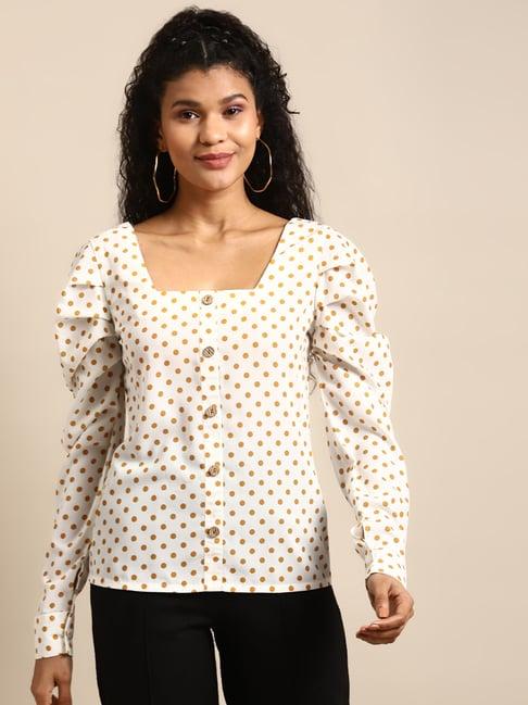 dodo & moa beige printed top