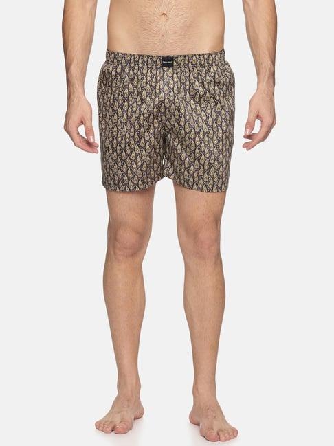 don vino brown regular fit printed boxers