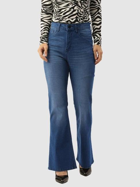 ivoc blue regular fit mid rise jeans