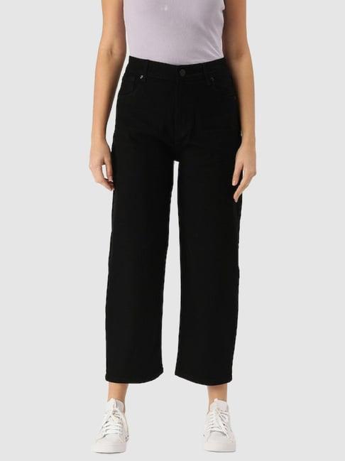 ivoc black relaxed fit mid rise jeans